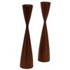 Image 3 : MCM Digsmed Denmark Teak Wood Candlestick Pair