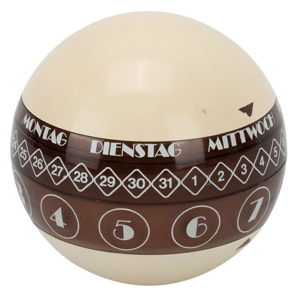 MCM German Perpetual Calendar Desk Globe