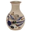 Image 1 : Mexican Tonala Handpainted Pottery Bird Vase