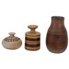 Image 12 : Earth Tone Pottery Vase Trio