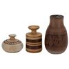 Image 1 : Earth Tone Pottery Vase Trio