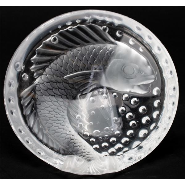 Lalique Koi Concarneau Crystal Ashtray