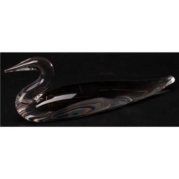 Steuben Art Glass 'Loon' Shorebird