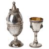 Image 1 : Signed Sterling Judaica- Etrog Holder, Kiddush Cup