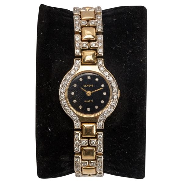 14K Geneve Women's Diamond Quartz Wristwatch