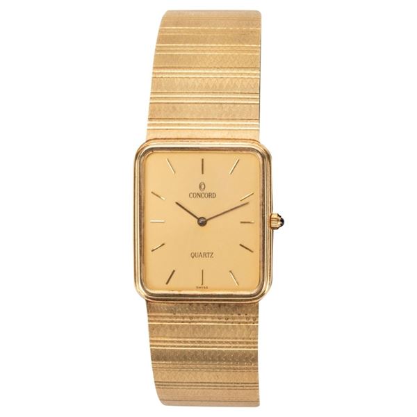 14K Concord Swiss Quartz Men's Dress Wristwatch