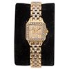 Image 1 : 14K Panthere Style Diamond Dial Ladies Watch