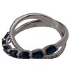 Image 3 : Effy 14K Diamond & Blue Sapphire Crossover Ring