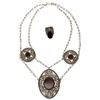 Image 1 : Middle Eastern Silver Plate Filigree Parure