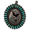 Image 1 : Native American Sterling Turquoise Pendant