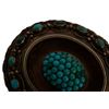 Image 4 : Victorian 18K & Silver Turquoise Keepsake Brooch