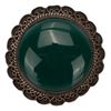 Image 1 : Sterling Green Onyx Mexico Pendant Brooch