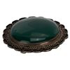 Image 3 : Sterling Green Onyx Mexico Pendant Brooch