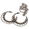 Image 1 : Mid-Century Modern Chrome Earrings, Ring