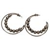 Image 2 : Mid-Century Modern Chrome Earrings, Ring