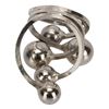 Image 5 : Mid-Century Modern Chrome Earrings, Ring