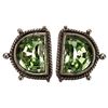 Image 5 : Sterling Earring Lot: Libyan Desert Glass, Peridot