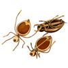 Image 2 : Russian Baltic Amber Figural Insect Brooches