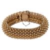 Image 1 : Signed Ciner Caviar Bubble Gold Tone Cuff Bracelet