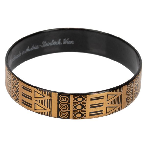 Steinbock Austria Black 24K Black Enameled Bangle