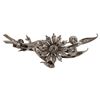Image 1 : Antique White Gold Plated Flower Diamond Brooch