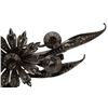 Image 4 : Antique White Gold Plated Flower Diamond Brooch