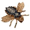 Image 3 : 14K Gold Jeweled Bee Brooches