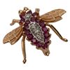 Image 4 : 14K Gold Jeweled Bee Brooches
