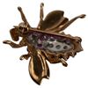 Image 8 : 14K Gold Jeweled Bee Brooches