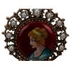 Image 3 : 14K Henri Cheron Limoges France Portrait Brooch