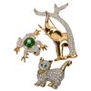 Image 1 : Signed Swarovski SCS Gold Tone Animal Brooches