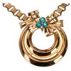 Image 3 : Signed Coro Bow Pendant Book Chain Necklace