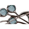Image 6 : Sterling Blue Glass Gemstone Floral Bouquet Pin