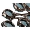 Image 7 : Sterling Blue Glass Gemstone Floral Bouquet Pin