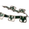 Image 3 : Taxco Mexico Sterling & Inlaid Malachite Necklace