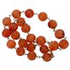 Image 2 : 14K Chinese Carved Orange Carnelian Bead Choker