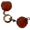 Image 4 : 14K Chinese Carved Orange Carnelian Bead Choker