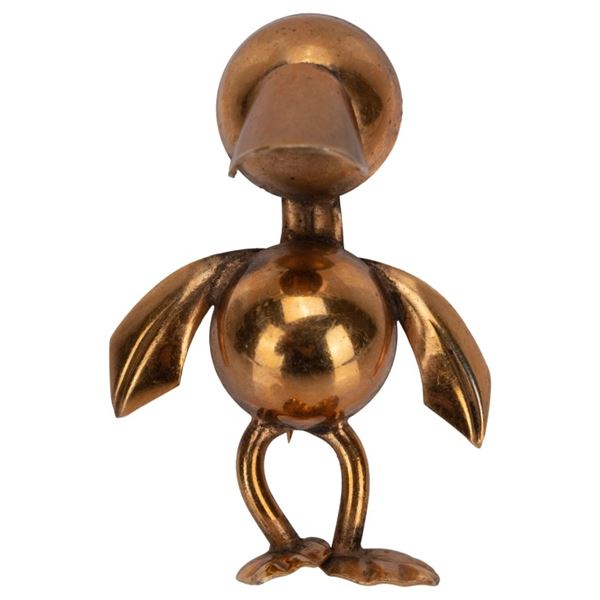 Industria Argentina Figural Brass Duck Brooch