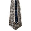 Image 6 : 14K Diamond & Sapphire Art Deco Style Earrings