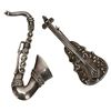 Image 1 : Sterling & Marcasite Musical Instrument Pin Lot