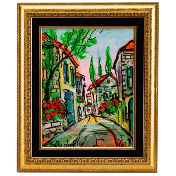 Zvi Rafaeli Street Scene Painting