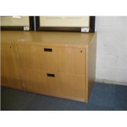 Light Maple 2 Drawer Filing Cabinet