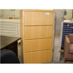 Maple 4 Drawer Filing Cabinet