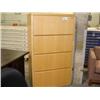Image 1 : Maple 4 Drawer Filing Cabinet