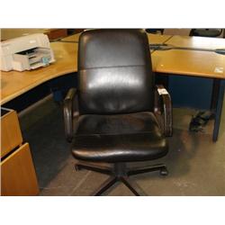 Black Leather Gaslift Offfice Chair