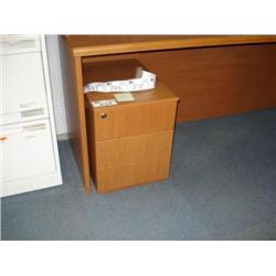 Oak 2 Drawer Mobile Pedestal