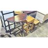Image 2 : STOOL, PLANT STAND, & HALFMOON SIDE TABLE