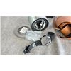 Image 2 : BOX OF ASSORTED ITEMS, INCLUDING: WATCH PARTS, STRAPS, 2 SIDE-VIEW MIRRORS & MORE