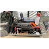Image 5 : SHELF OF ASSORTED ITEMS INCLUDING; MOTOMASTER BATTERY CHARGER, TOOLBOXES WITH CONTENTS, LIGHTS &