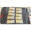 Image 1 : TEN CONSECUTIVE SERIAL NUMBER $1 CANADIAN BILLS, FROM AFW4614210 TO AFW4614219